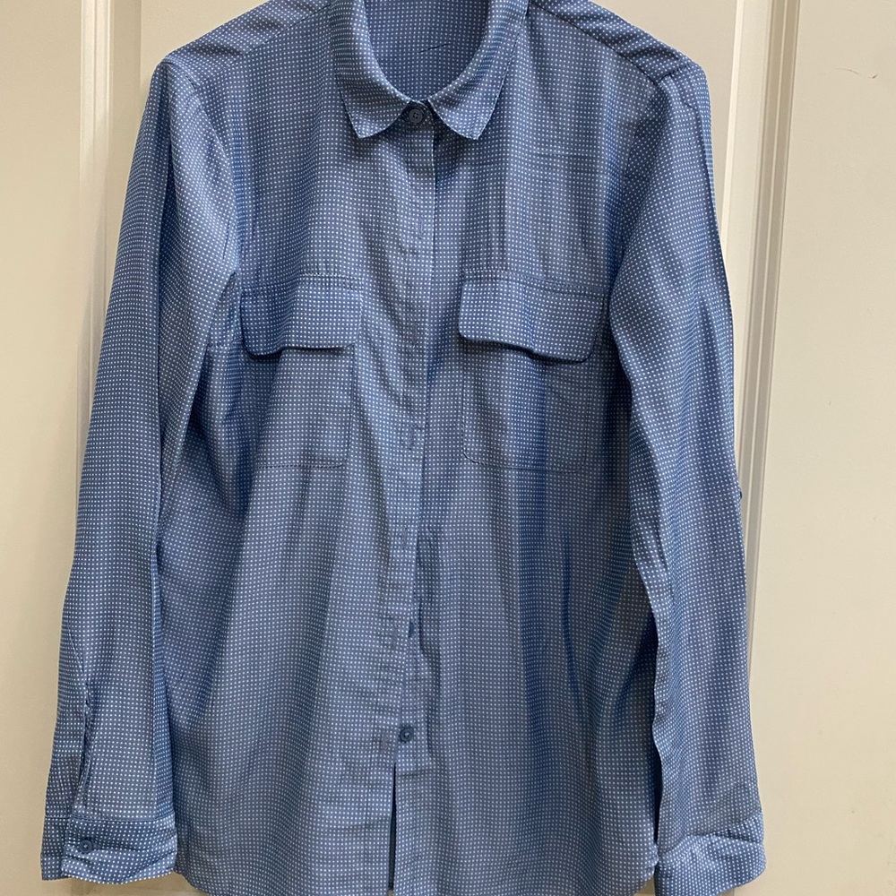 Express Blue Polka Dot Shirt
